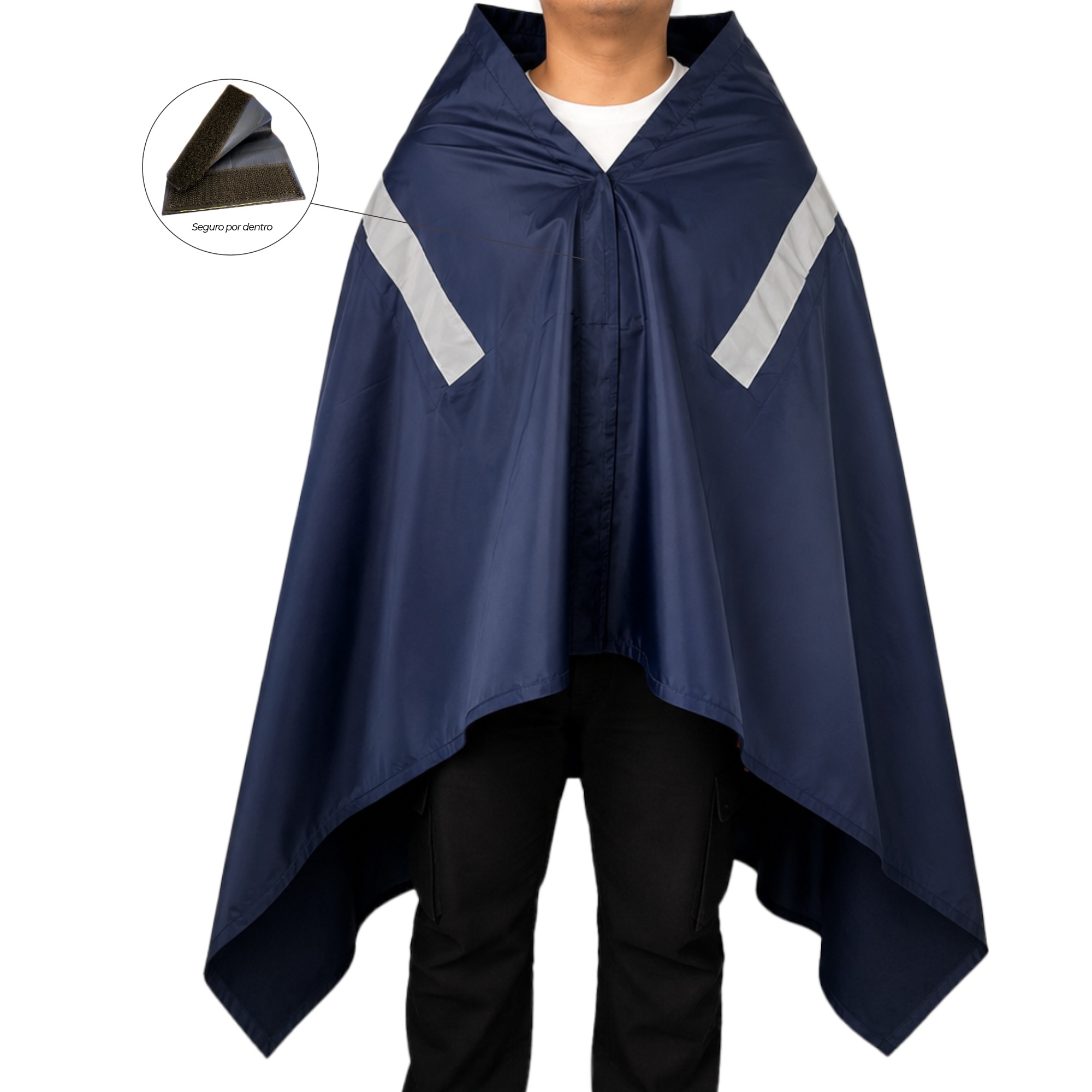 MANTA TÉRMICA IMPERMEABLE CON CINTAS REFLECTIVAS / AZUL MARINO ARLIN - 6