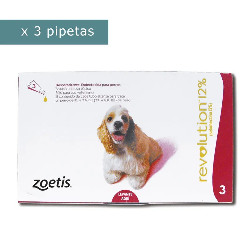 REVOLUTION PARA PERROS 10 A 20 KG – PIPETA ANTIPARASITARIA MENSUAL - 1