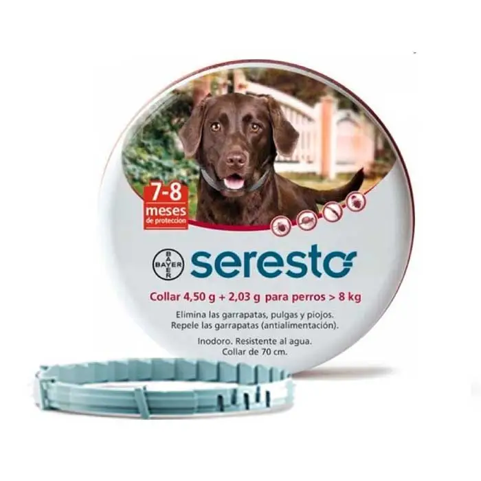 SERESTO COLLAR 8 KG -  ANTIPULGAS PARA PERROS - 1