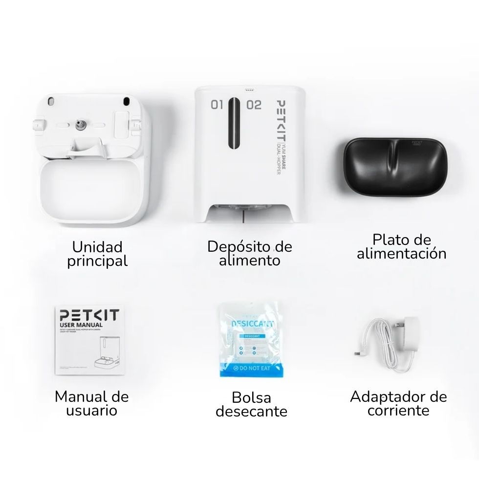 ETKIT YUMSHARE DUAL-HOPPER - COMEDERO INTELIGENTE CON CÁMARA - 10