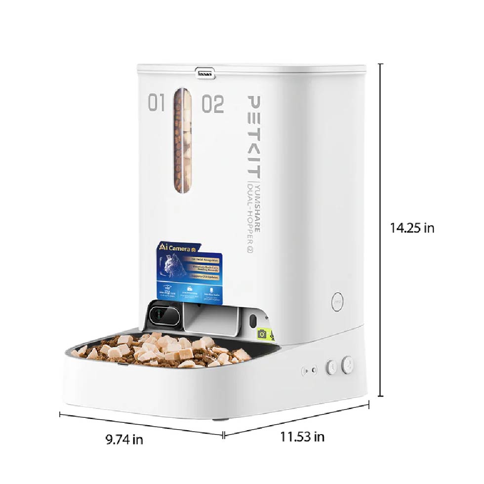 ETKIT YUMSHARE DUAL-HOPPER 2 COMEDERO INTELIGENTE CON CÁMARA - 9