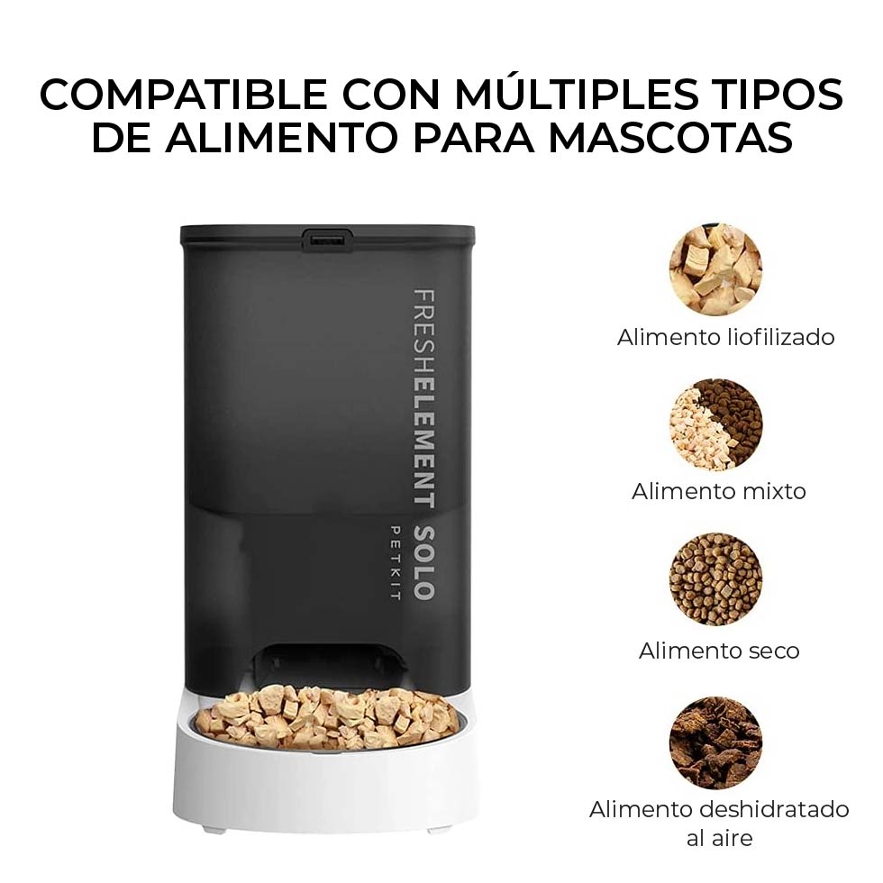 COMEDERO AUTOMÁTICO PETKIT FRESH ELEMENT SOLO 3 L - GRIS OSCURO - 4