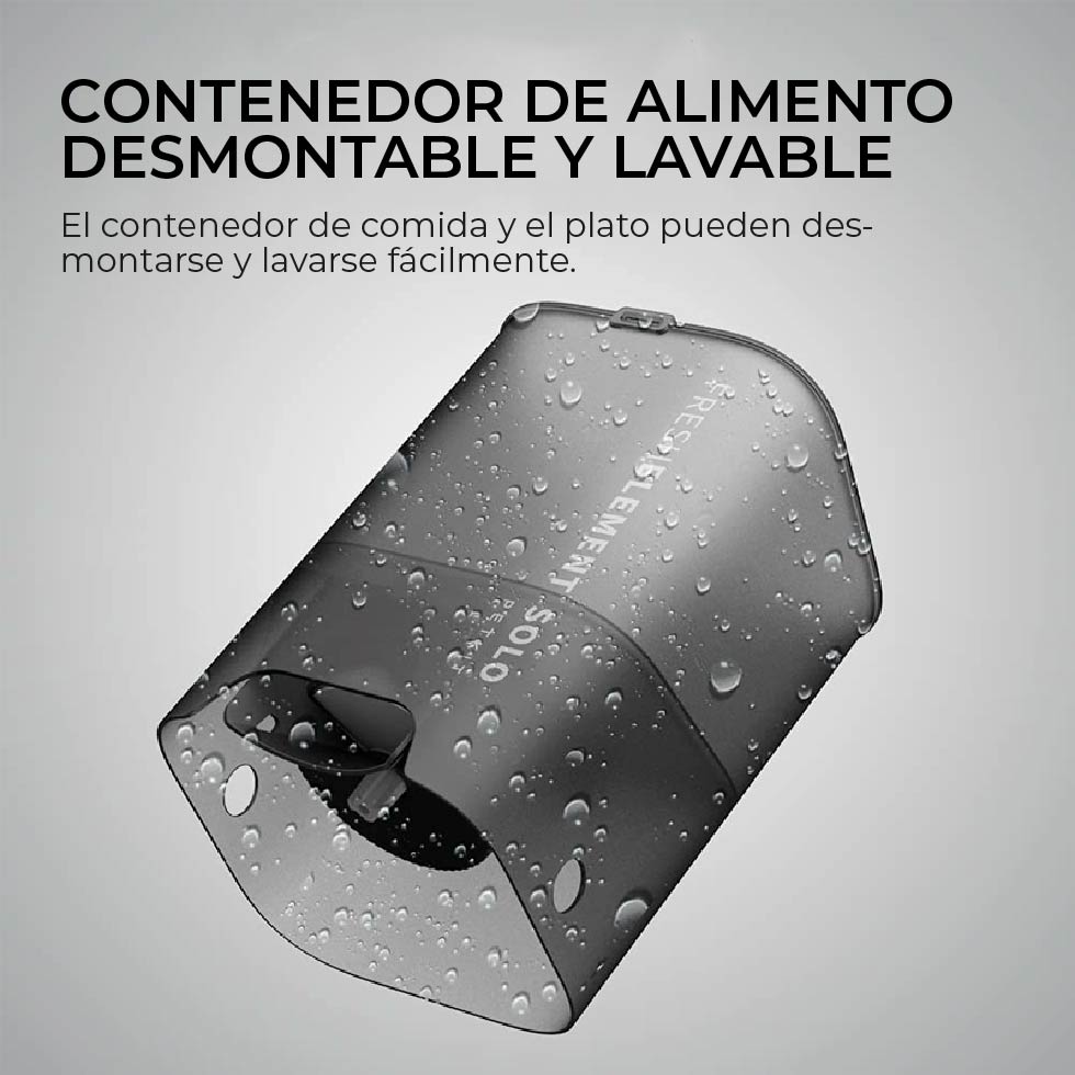 COMEDERO AUTOMÁTICO PETKIT FRESH ELEMENT SOLO 3 L - GRIS OSCURO - 5