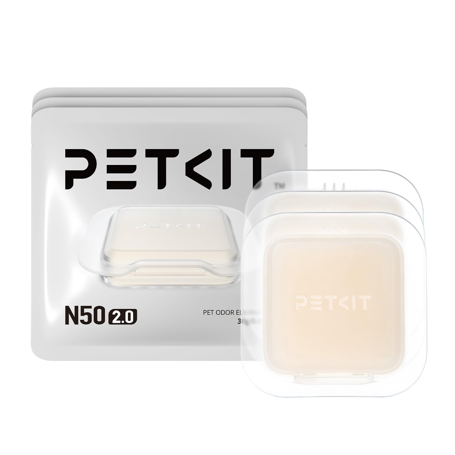 ELIMINADOR DE OLORES PETKIT N50 2.0 PARA ARENERO AUTOMÁTICO – PACK 3 - 1