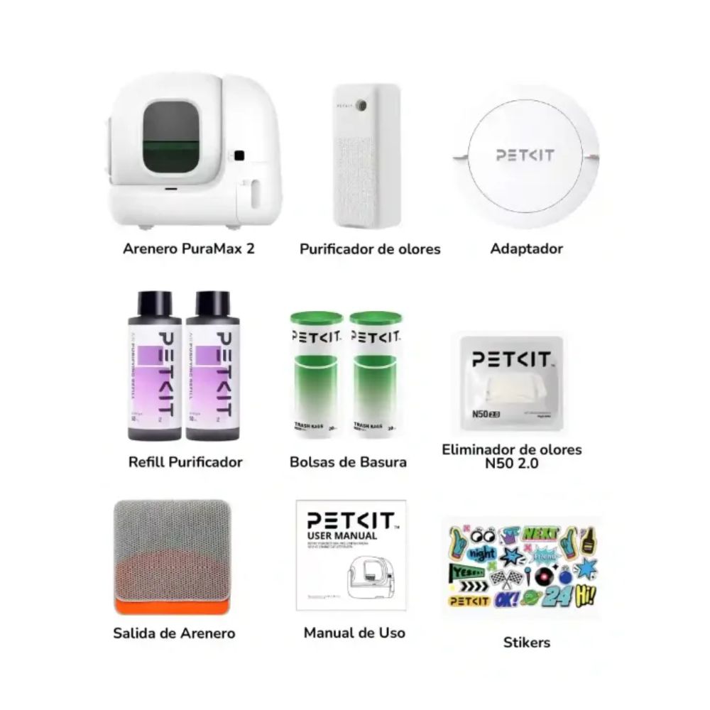 PETKIT PURAMAX 2 PREMIUM ARENERO AUTOMÁTICO PARA GATOS CON ACCESORIOS - 2