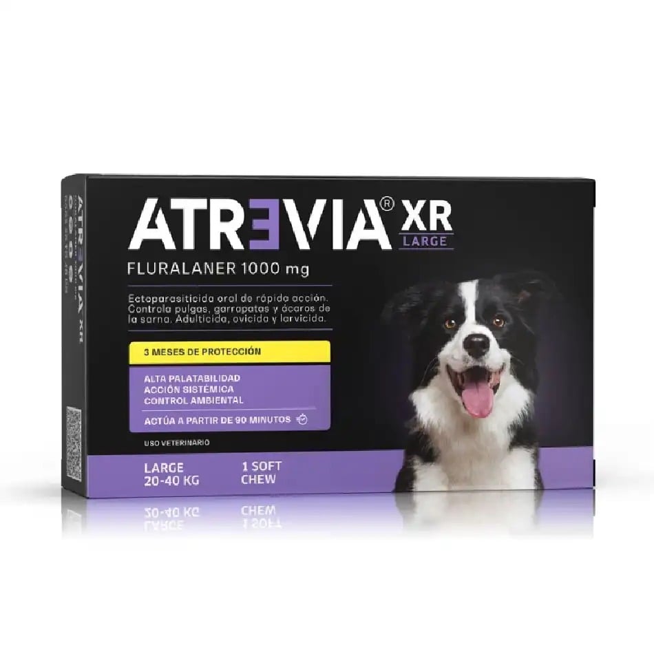 ATREVIA XR LARGE FLURALANER 1000 MG PARA PERROS 20–40 KG - 1
