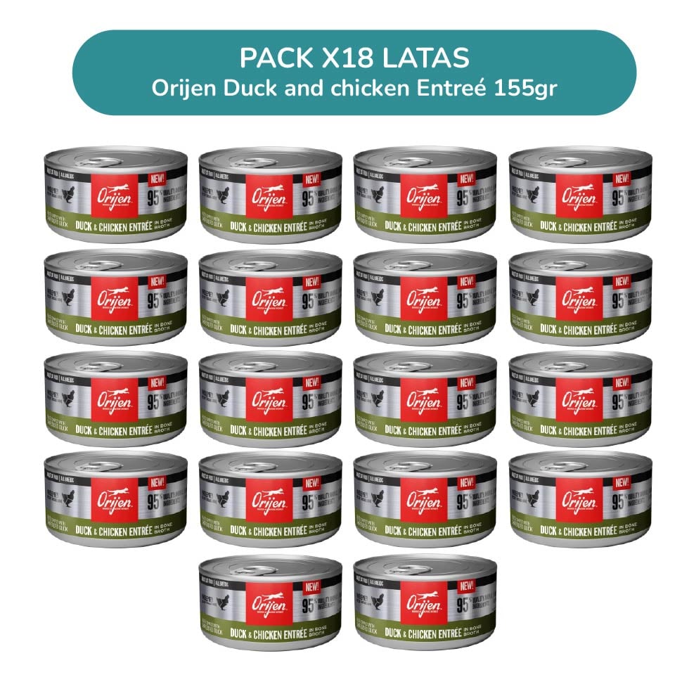 ORIJEN PATO Y POLLO ALIMENTO HÚMEDO PARA GATOS 155 G – PACK 18 LATAS - 1