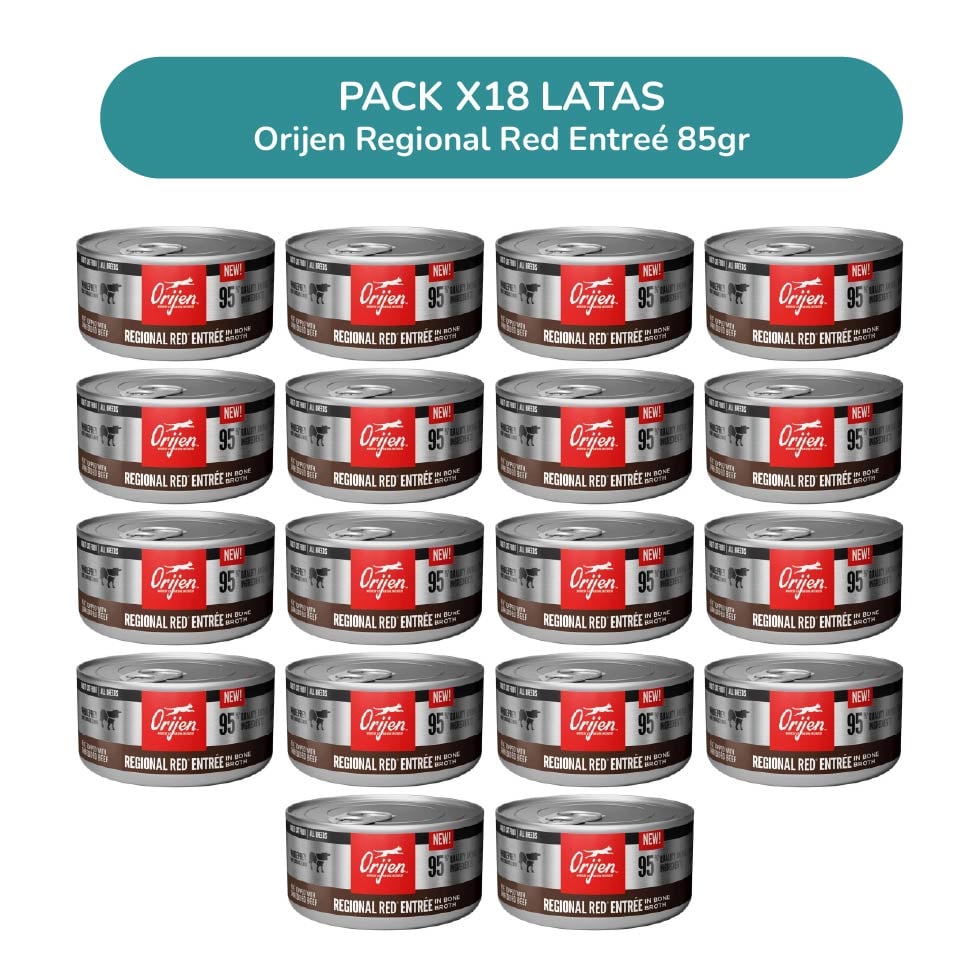 ORIJEN REGIONAL RED ENTRÉE GATO ADULTO PACK 18 LATAS 85G - 1