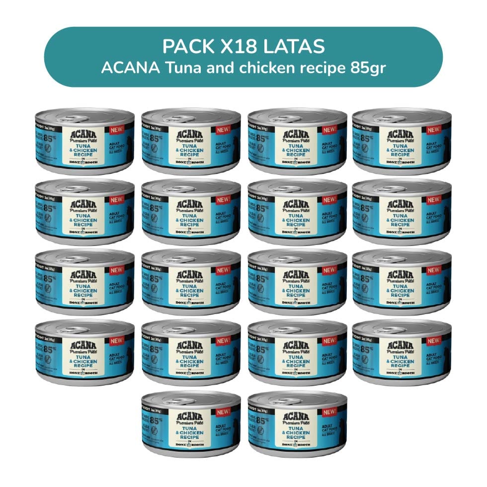 ACANA PREMIUM PATÉ ATÚN Y POLLO GATO PACK 18 LATAS 85G - 1