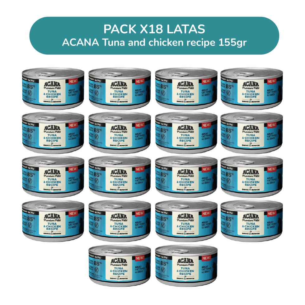 ACANA PREMIUM PATÉ ATÚN Y POLLO GATO PACK 18 LATAS 155G - 1