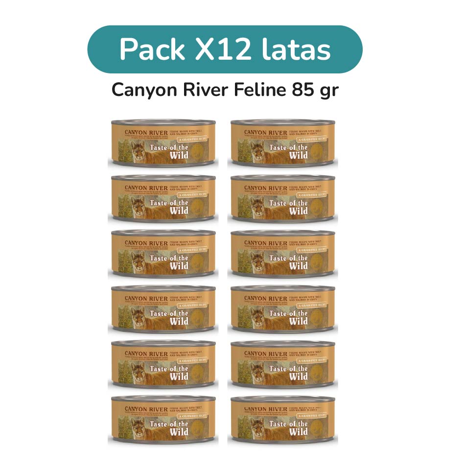 TASTE OF THE WILD CANYON RIVER ALIMENTO HÚMEDO GATO 85G PACK 12 - 1