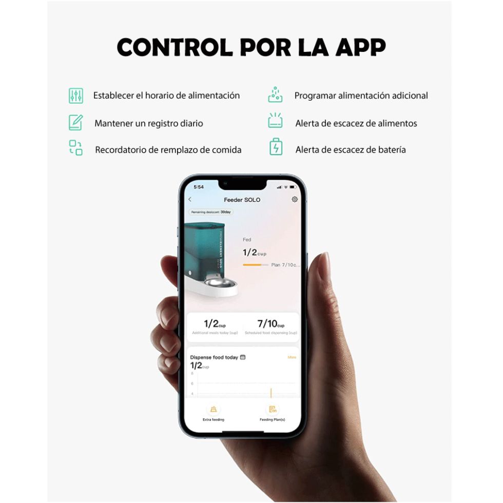COMEDERO AUTOMÁTICO PETKIT SOLO BLANCO - 7