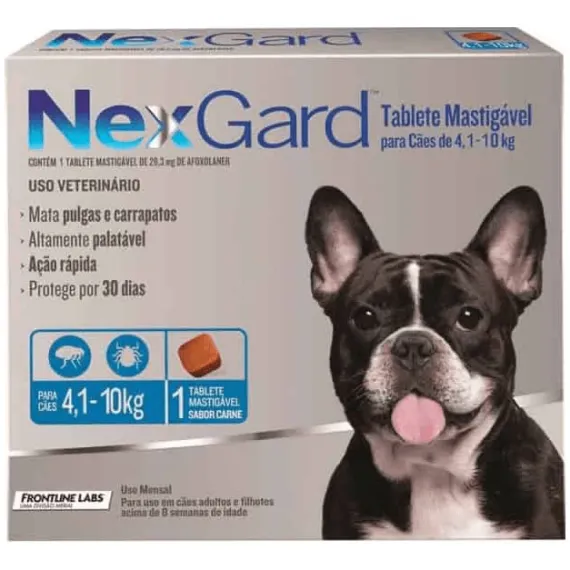 NEXGARD PERRO 4.1–10 KG – 1 TABLETA MASTICABLE ANTIPULGAS - 1