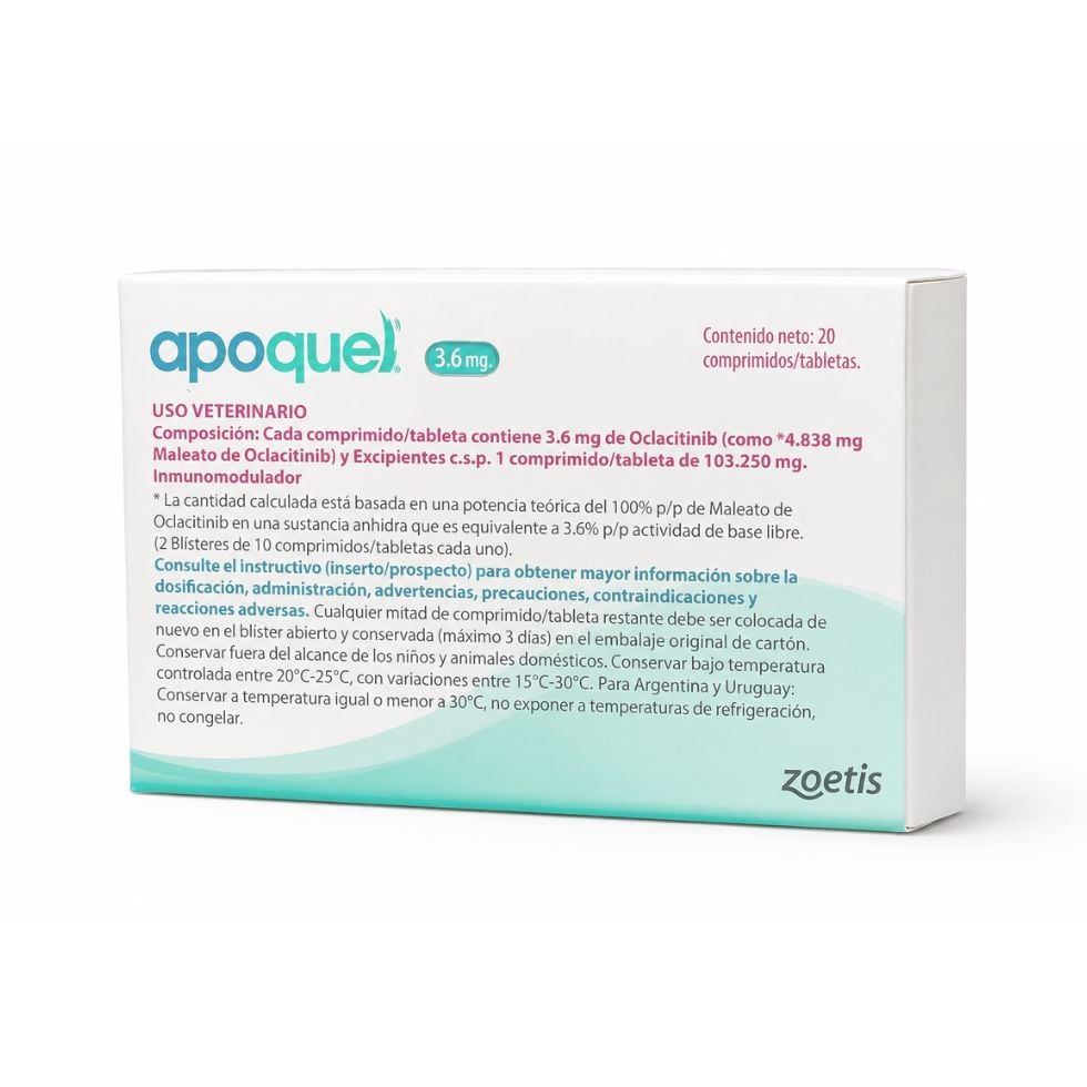 APOQUEL 3.6 MG PARA DERMATITIS ATÓPICA Y ALERGIAS EN PERROS - 1