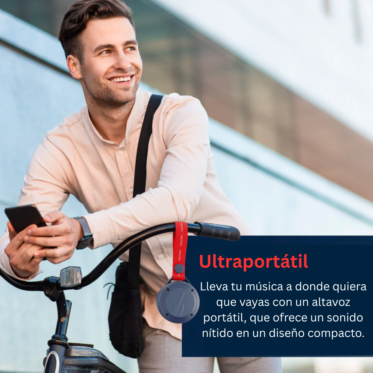 PARLANTE BLUETOOTH PORTÁTIL NAUTICA S20 ROJO-NEGRO - 3