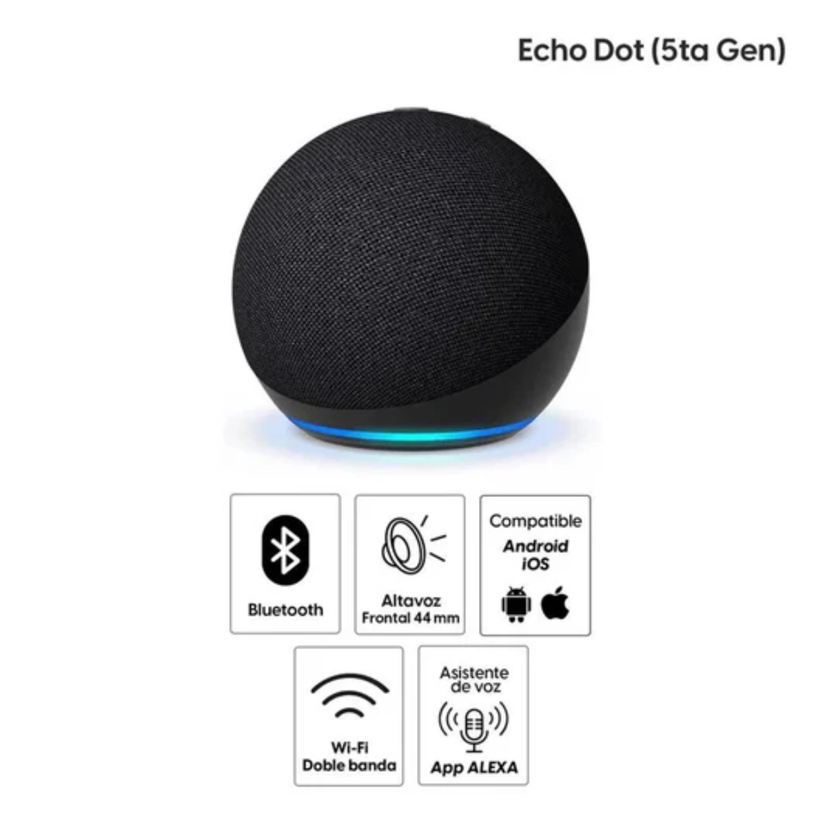 ECHO DOT (5ª GEN) – SONIDO MEJORADO Y ALEXA A TU ALCANCE - NEGRO - 2