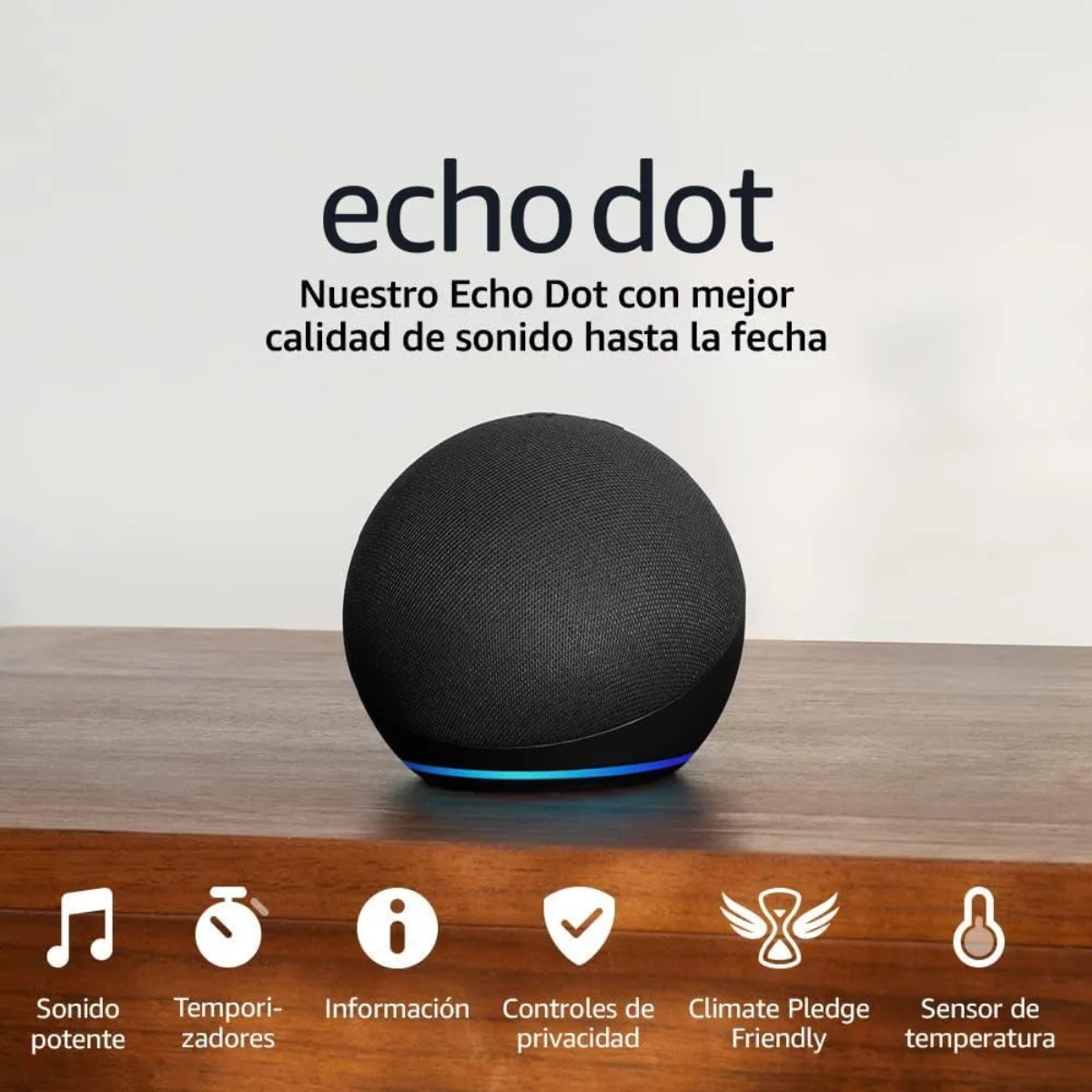 ECHO DOT (5ª GEN) – SONIDO MEJORADO Y ALEXA A TU ALCANCE - NEGRO - 4