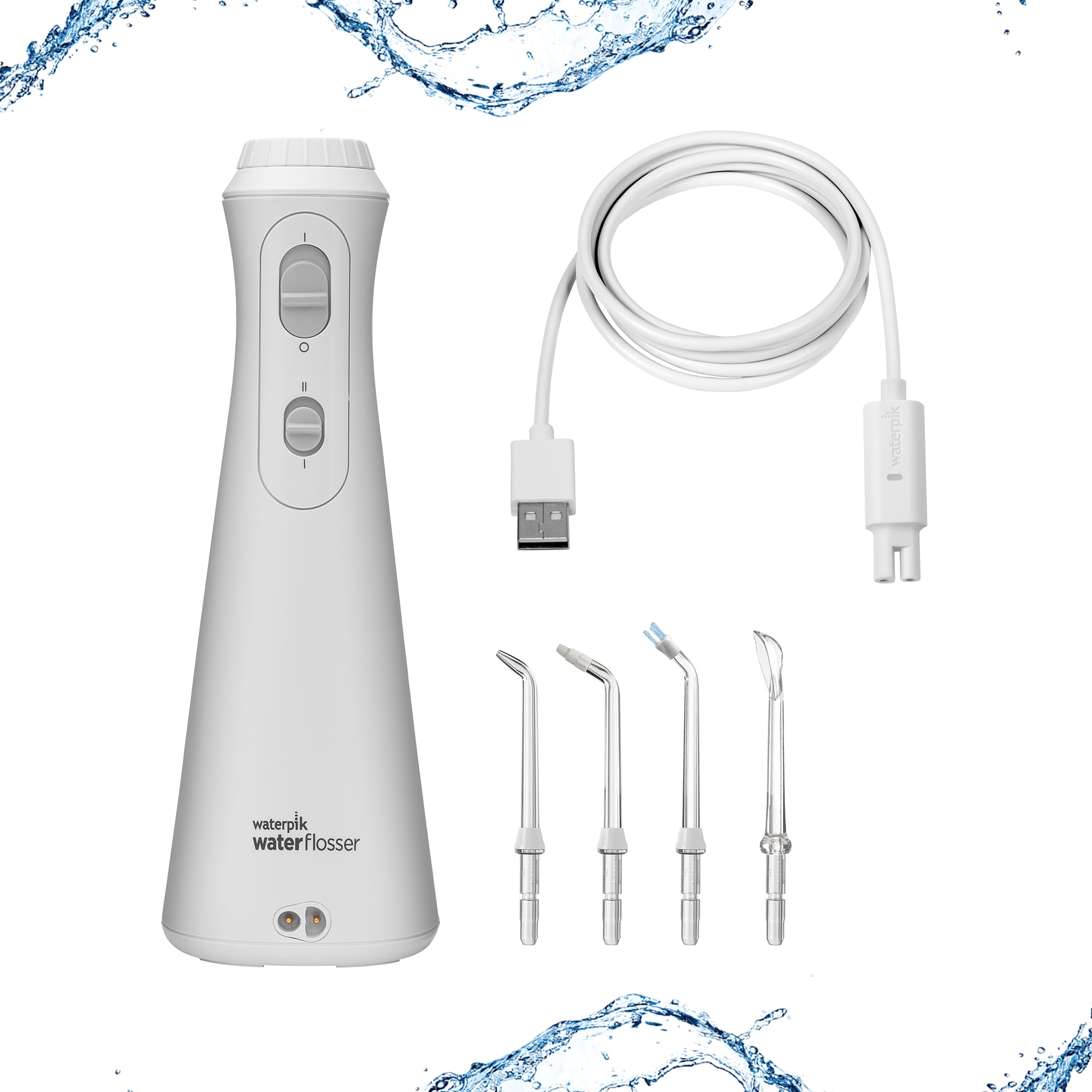 IRRIGADOR BUCAL WATERPIK NANO WP 310 SOBREMESA 3 NIVELES DE PRESIÓN 2 BOQUILLAS BLANCO - 2
