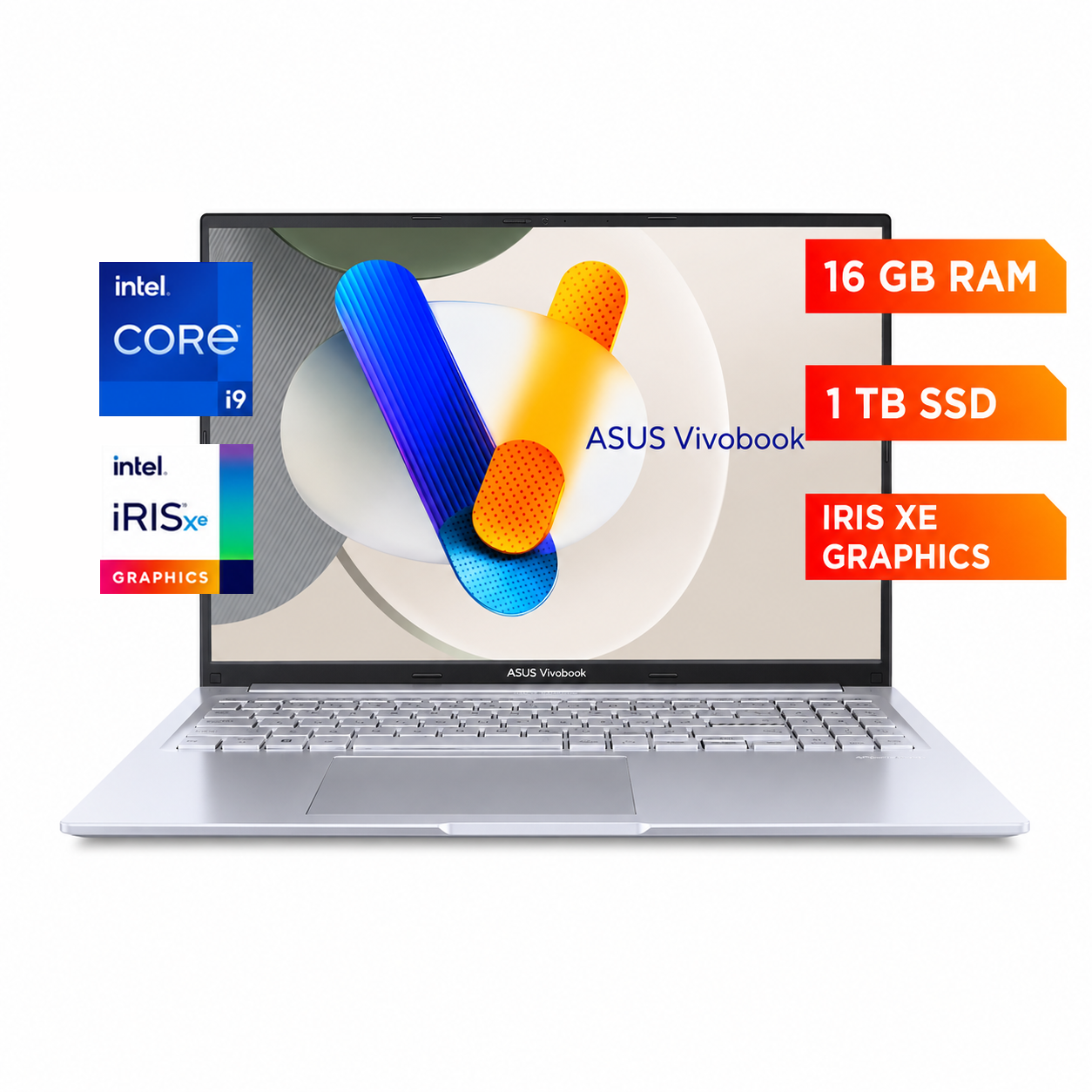 LAPTOP ASUS VIVOBOOK 16' CORE I9 13900H 16GB RAM 1TB SSD SILVER F1605VA-WS96 WINDOWS 11 - 1