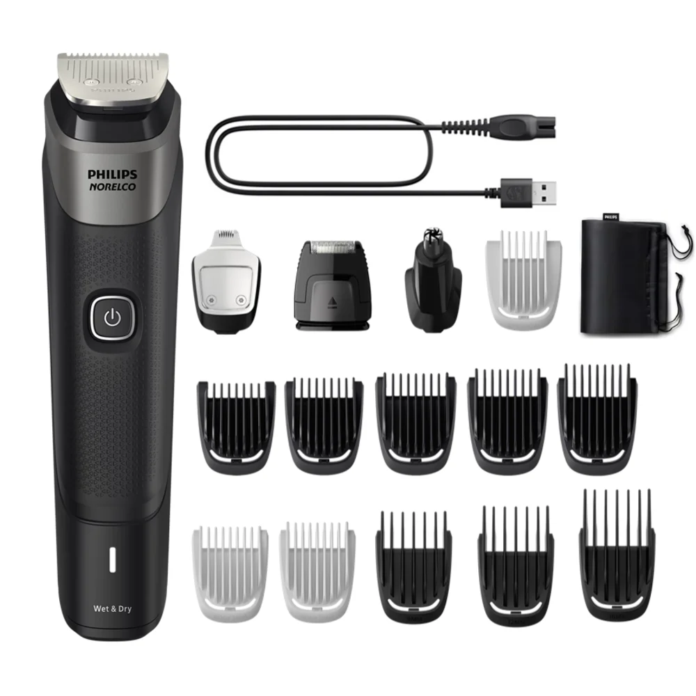 MÁQUINA DE AFEITAR PHILIPS NORELCO MULTIGROOM SERIE 5000 MG5900/49 18 PIEZAS - 2