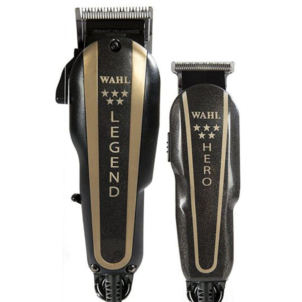 COMBO CORTADORA Y DELINEADORA DE CABELLO WAHL 5 STAR BARBER COMBO LEGEND HERO NEGRO - 2