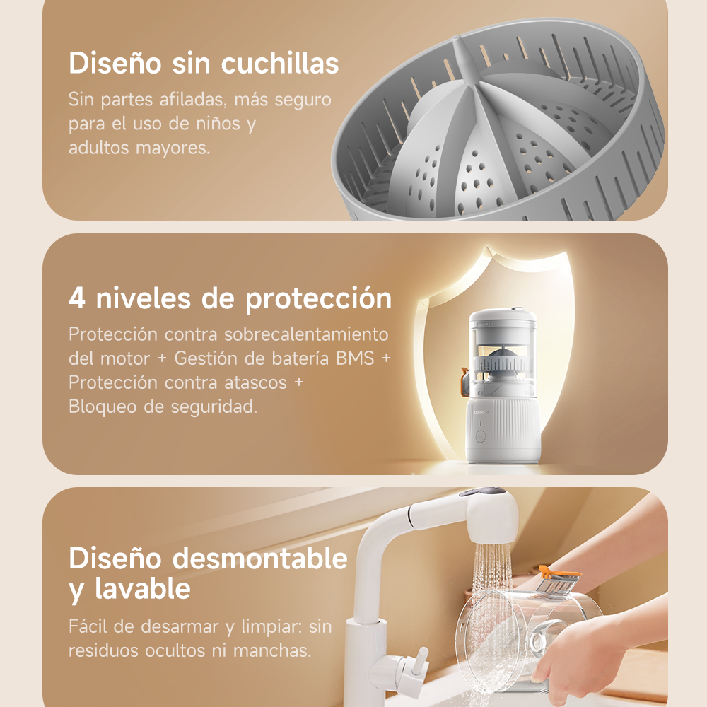 EXPRIMIDOR DE CÍTRICOS INALÁMBRICO DEERMA DEM-LC01 BLANCO - 8