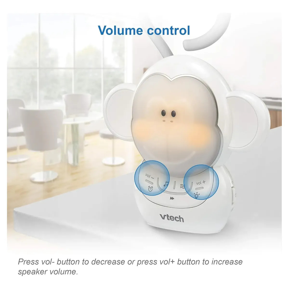 REPRODUCTOR DE RUIDO BLANCO Y LUZ NOCTURNA PORTÁTIL PARA BEBÉ VTECH BC8211 MONKEY RECARGABLE - 5
