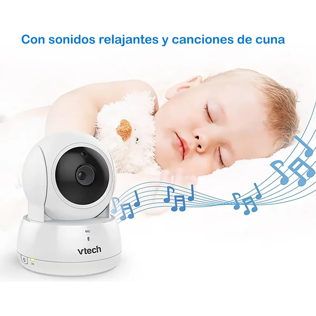 MONITOR DE VIDEO PARA BEBÉ VTECH VM3262 CÁMARA MOTORIZADA PAN TILT PANTALLA 2.8 PULGADAS Y BATERÍA RECARGABLE - 2