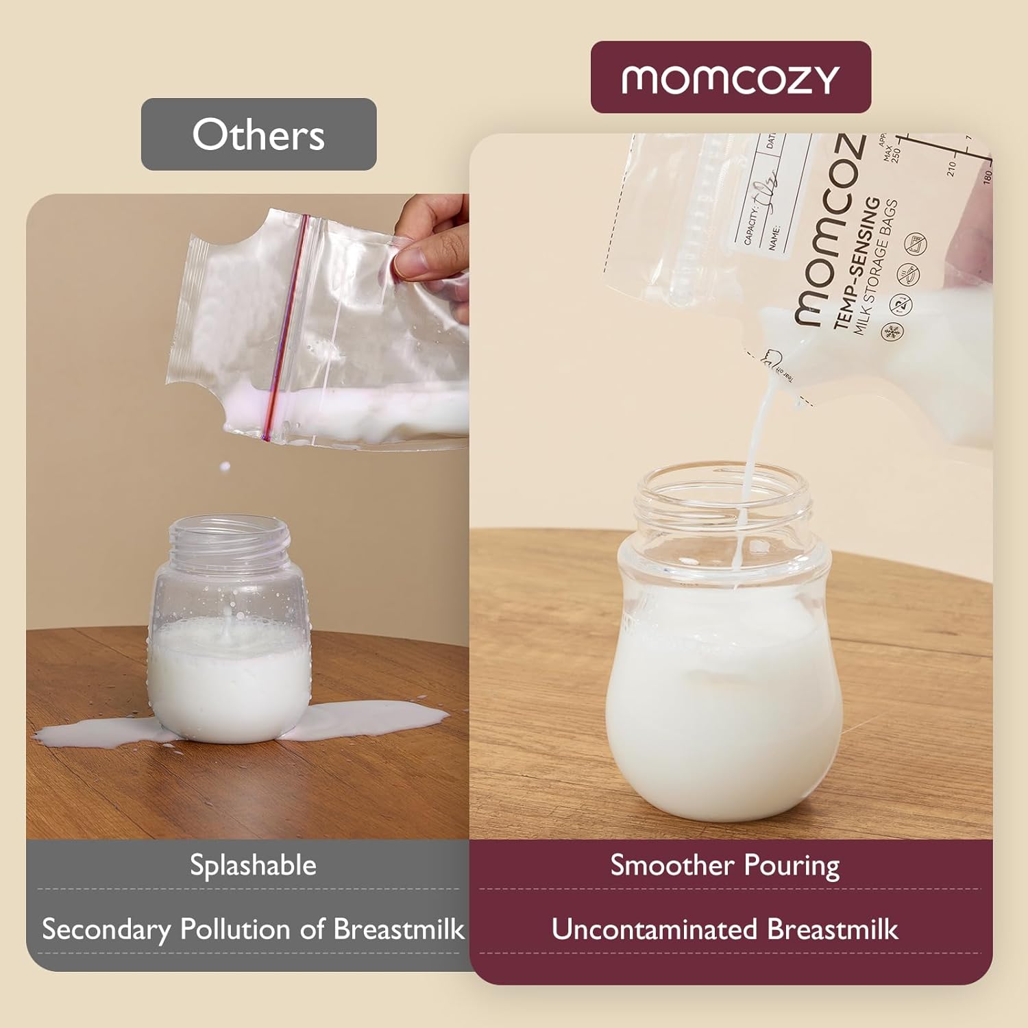 BOLSAS DE ALMACENAMIENTO DE LECHE MATERNA X60 UND 8OZ - MOMCOZY - 2