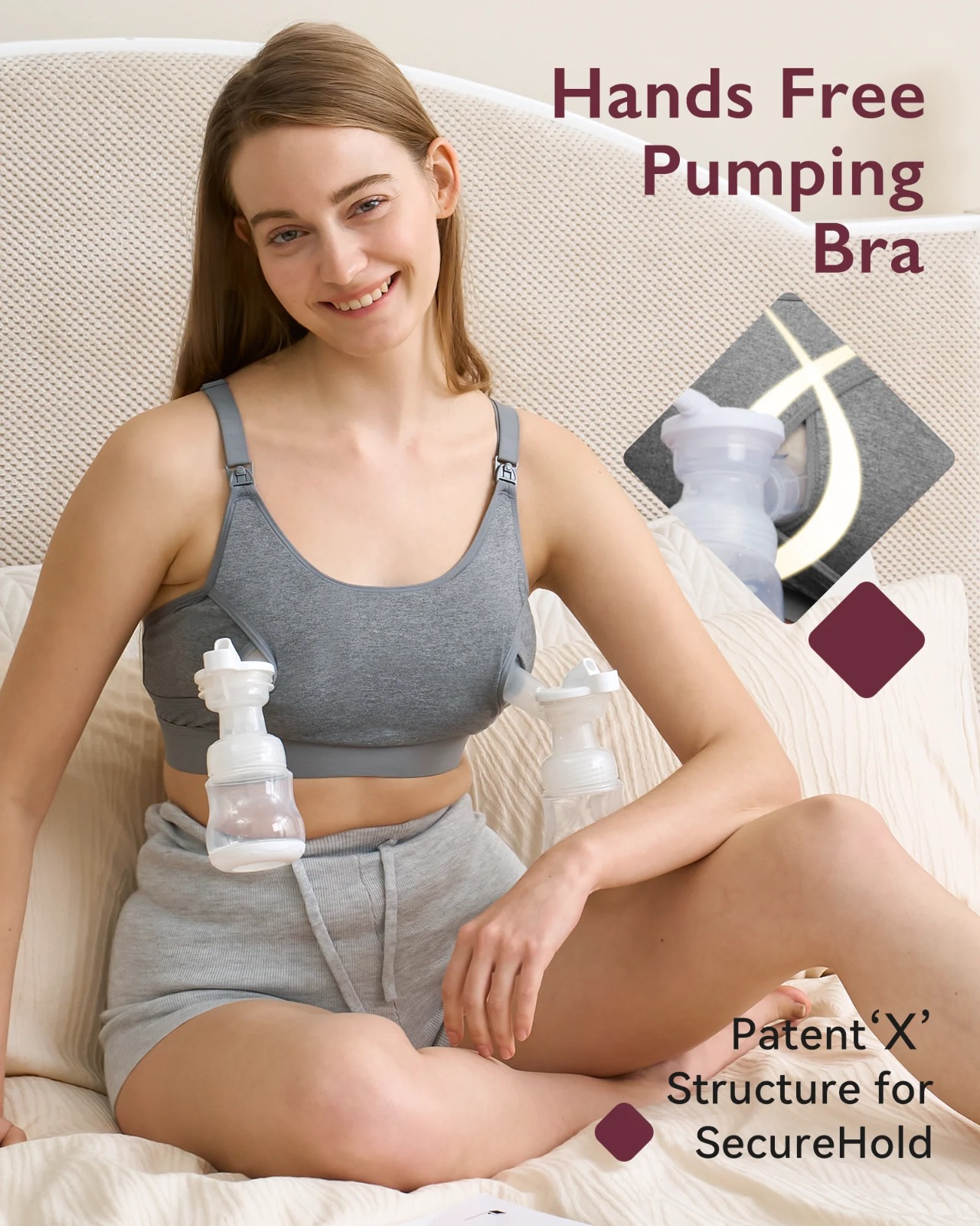 BRASIER DE LACTANCIA Y EXTRACCION GREY L – MOMCOZY - 2