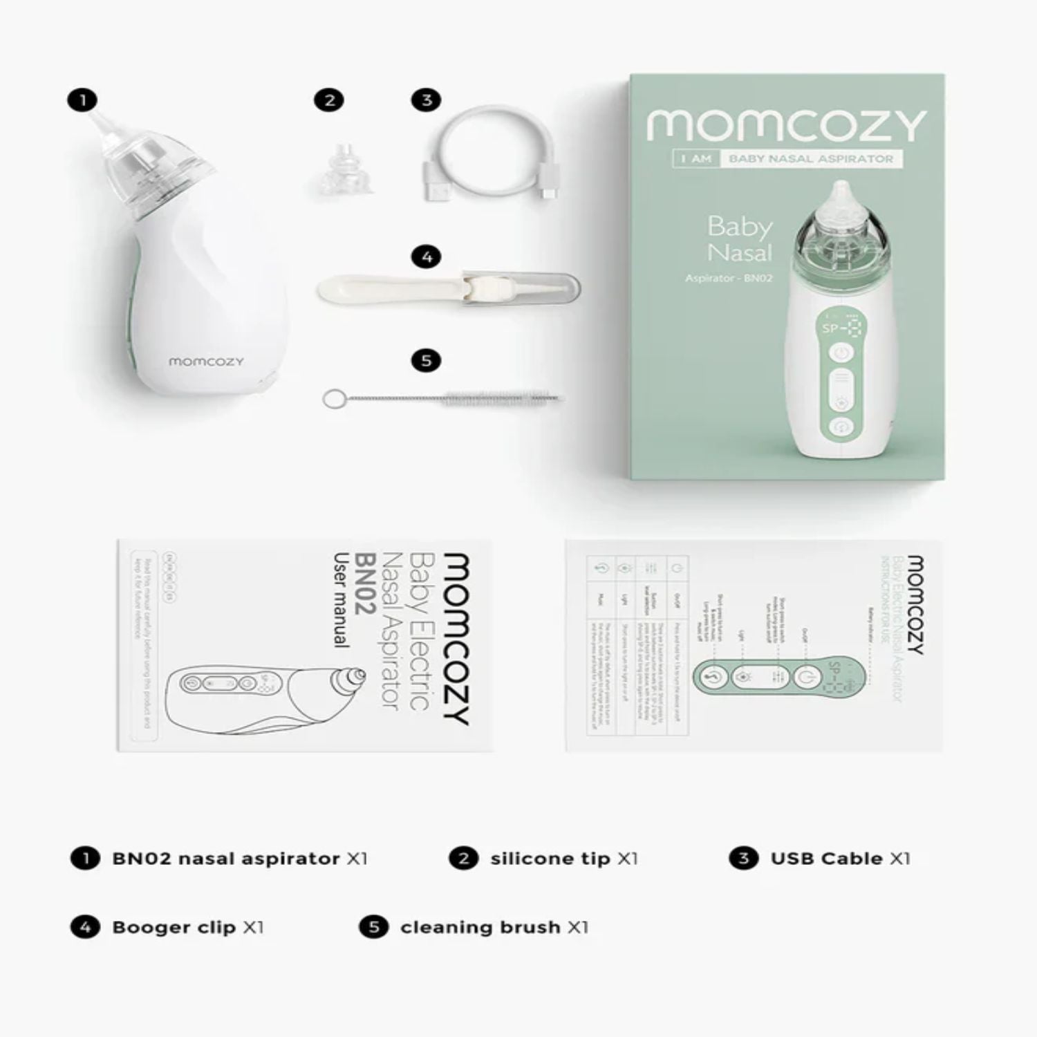 ASPIRADOR NASAL ELECTRICO PARA BEBES - MOMCOZY - 3