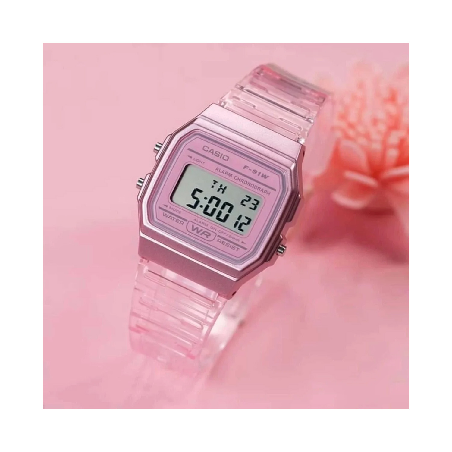 RELOJ DIGITAL PARA MUJER RESISTENTE AL AGUA COLOR ROSA - DISEÑO DEPORTIVO CON LUZ Y CALENDARIO - 2