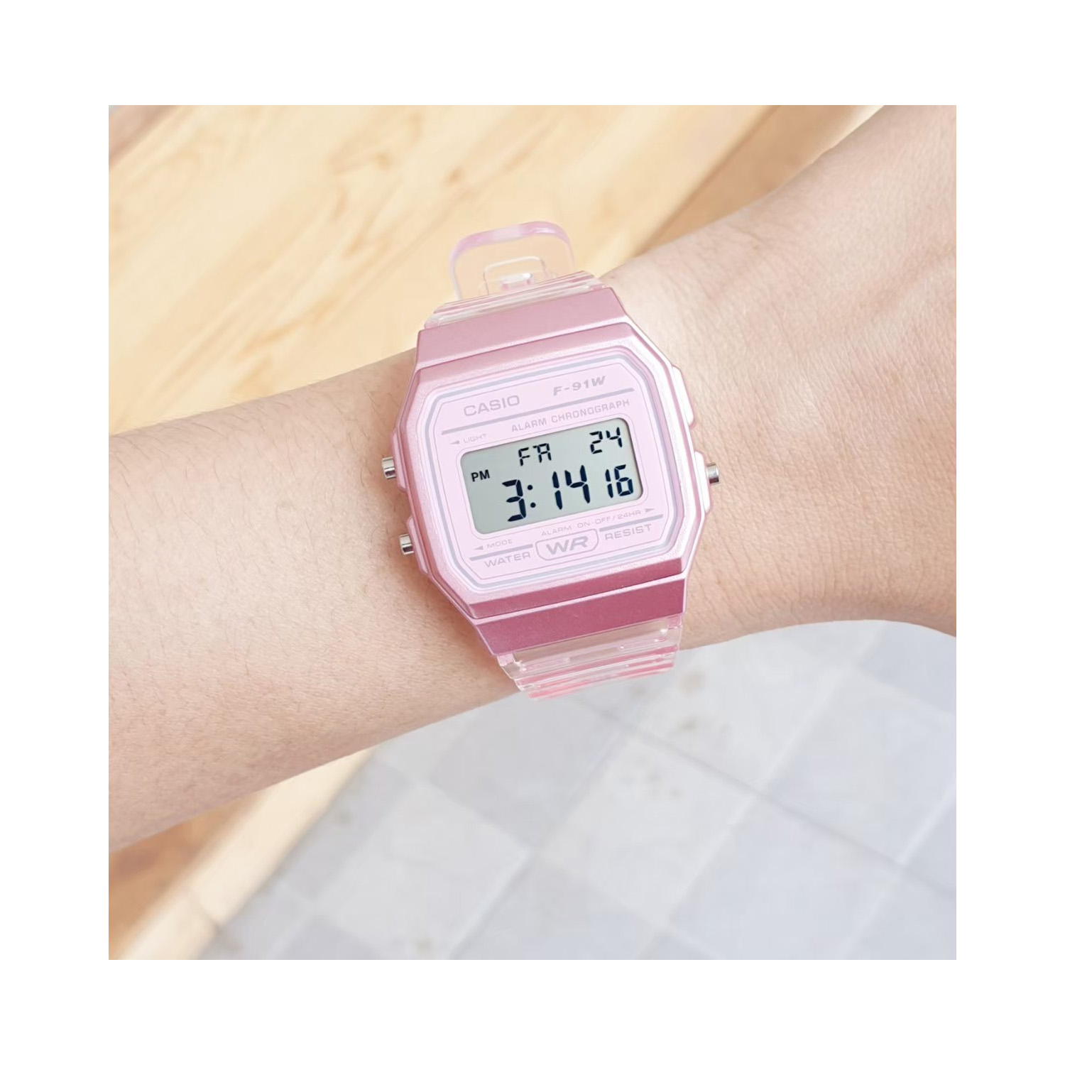 RELOJ DIGITAL PARA MUJER RESISTENTE AL AGUA COLOR ROSA - DISEÑO DEPORTIVO CON LUZ Y CALENDARIO - 4