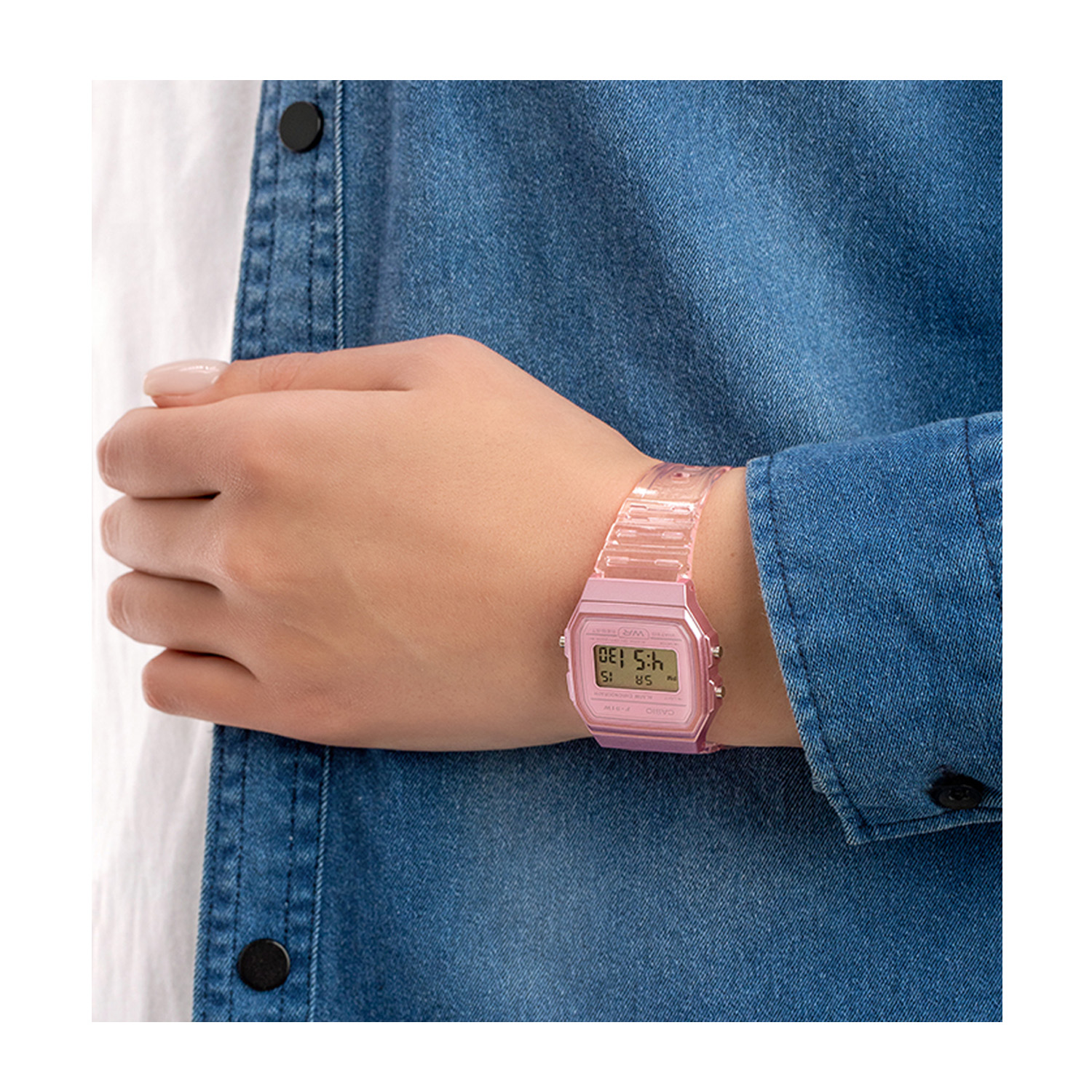 RELOJ DIGITAL PARA MUJER RESISTENTE AL AGUA COLOR ROSA - DISEÑO DEPORTIVO CON LUZ Y CALENDARIO - 5