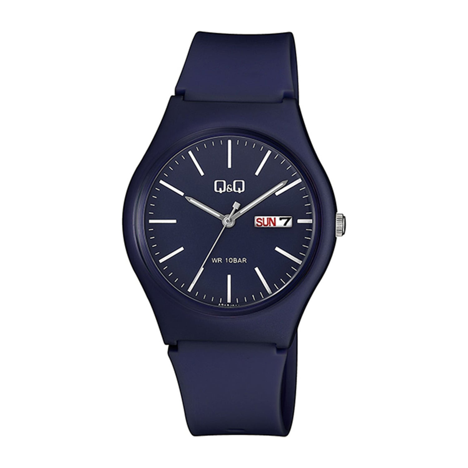 RELOJ Q&Q A212J012Y HOMBRE AZUL ANALÓGICO 10 BAR CON FECHA Y CORREA DE RESINA 38 MM - 1