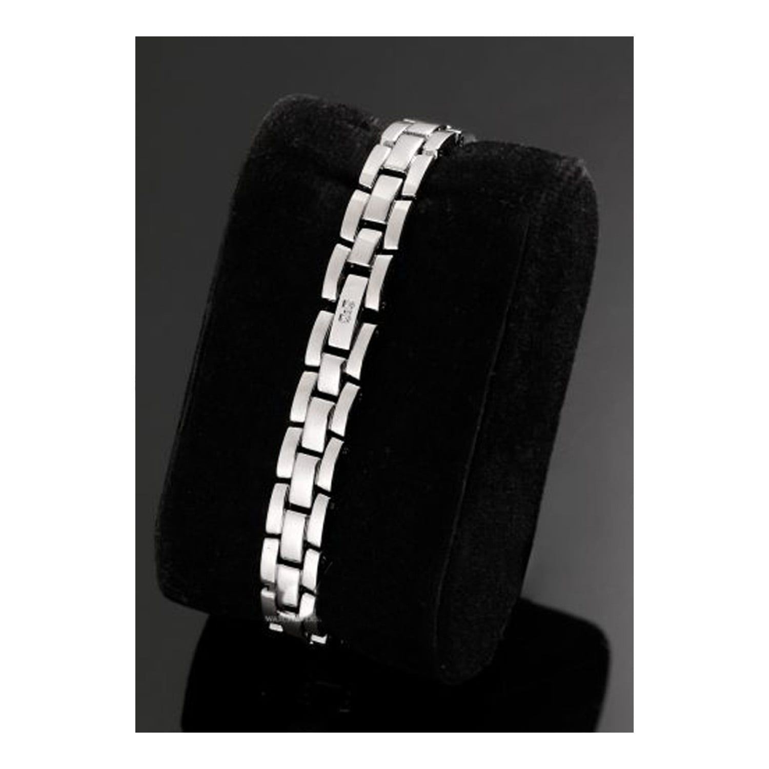 RELOJ Q&Q F03A-005PY PARA MUJER PLATEADO ESFERA CELESTE BRAZALETE METÁLICO CON CRISTALES 38 MM - 3