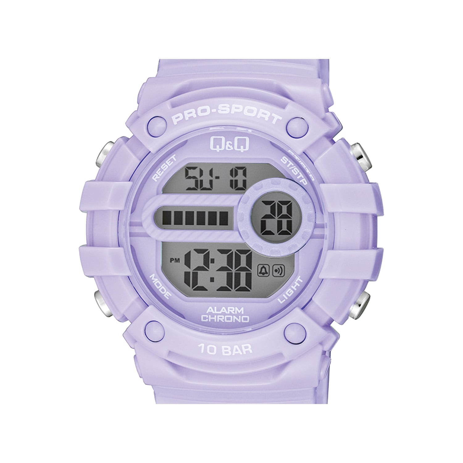 RELOJ Q&Q G15A-004VY DIGITAL PARA MUJER LILA 10 BAR CON ALARMA CRONÓMETRO Y LUZ - 2