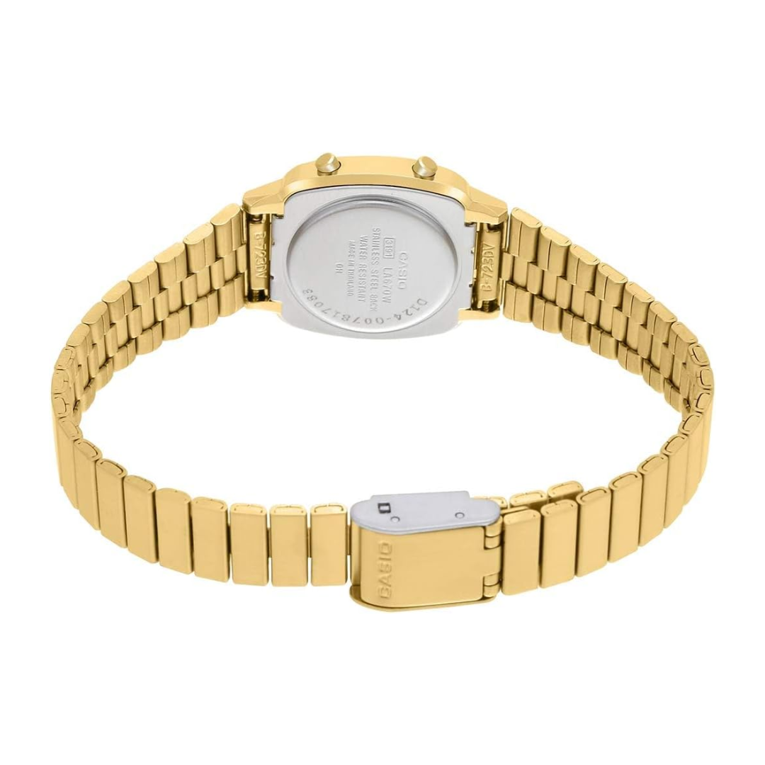 RELOJ VINTAGE PARA MUJER RESISTENTE AL AGUA DISEÑO RETRO - ELEGANTE COLOR DORADO- REGALO IDEAL PARA MUJER - 2