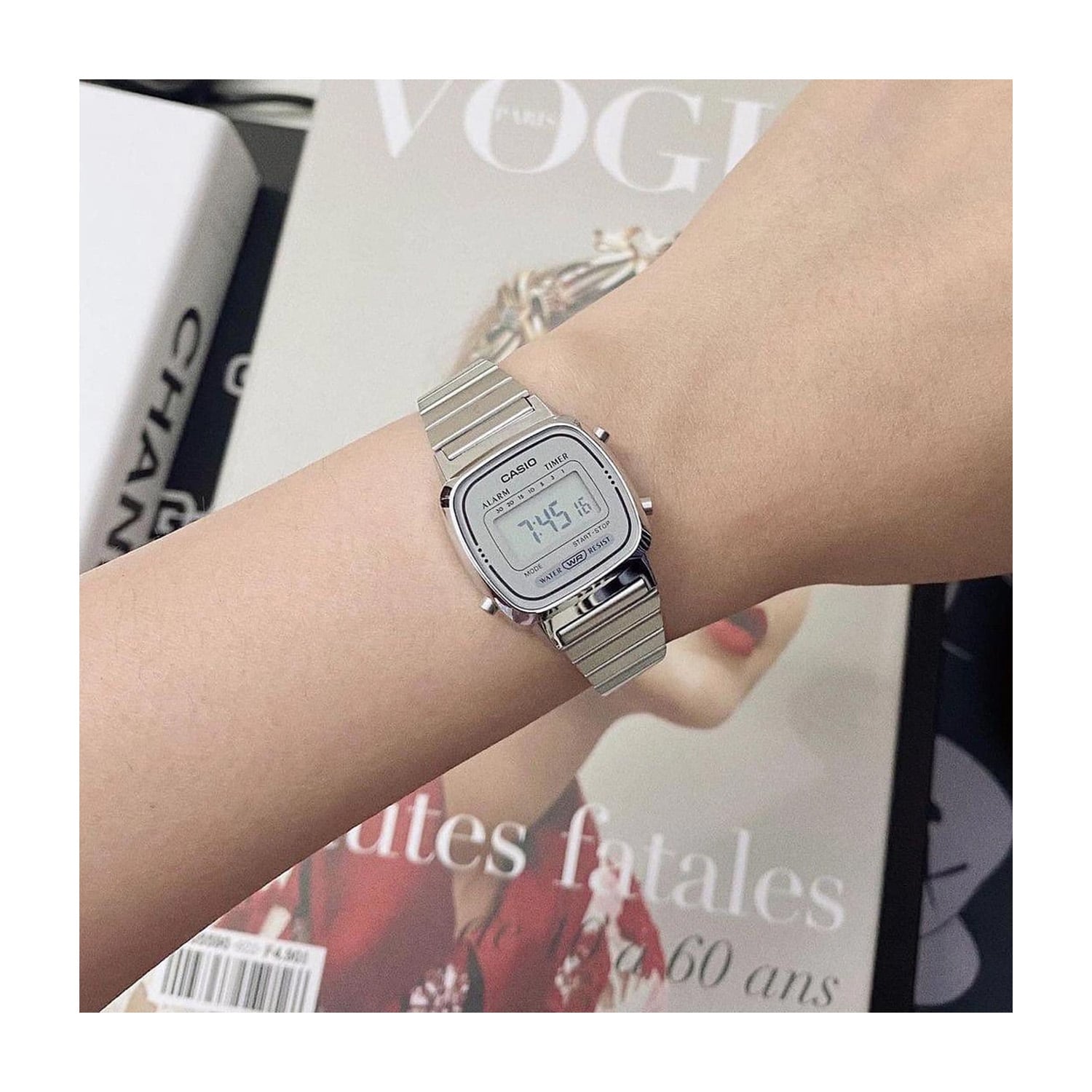 RELOJ PARA MUJER COLOR PLATEADO DISEÑO VINTAGE RESISTENTE AL AGUA - DISEÑO RETRO IDEAL PARA REGALO ELEGANTE - 5