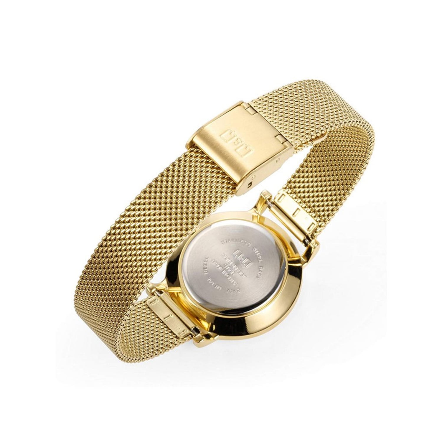 RELOJ Q&Q QA21J001Y PARA MUJER DORADO CON MALLA METÁLICA ESFERA PLATEADA 30 MM 3 BAR - 3