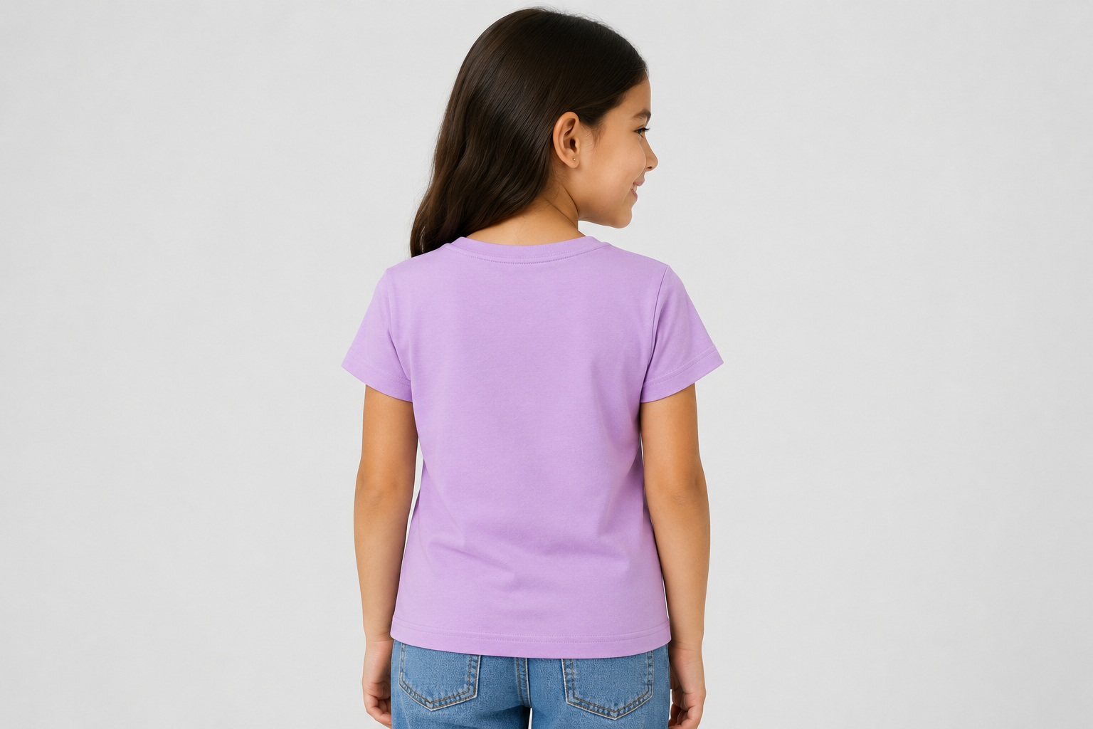 PACK DE 3 POLOS PARA NIÑA 100% ALGODÓN PIMA COLOR LILA VERDE Y ROSA CON MANGA CORTA SUAVE Y CÓMODO - 6
