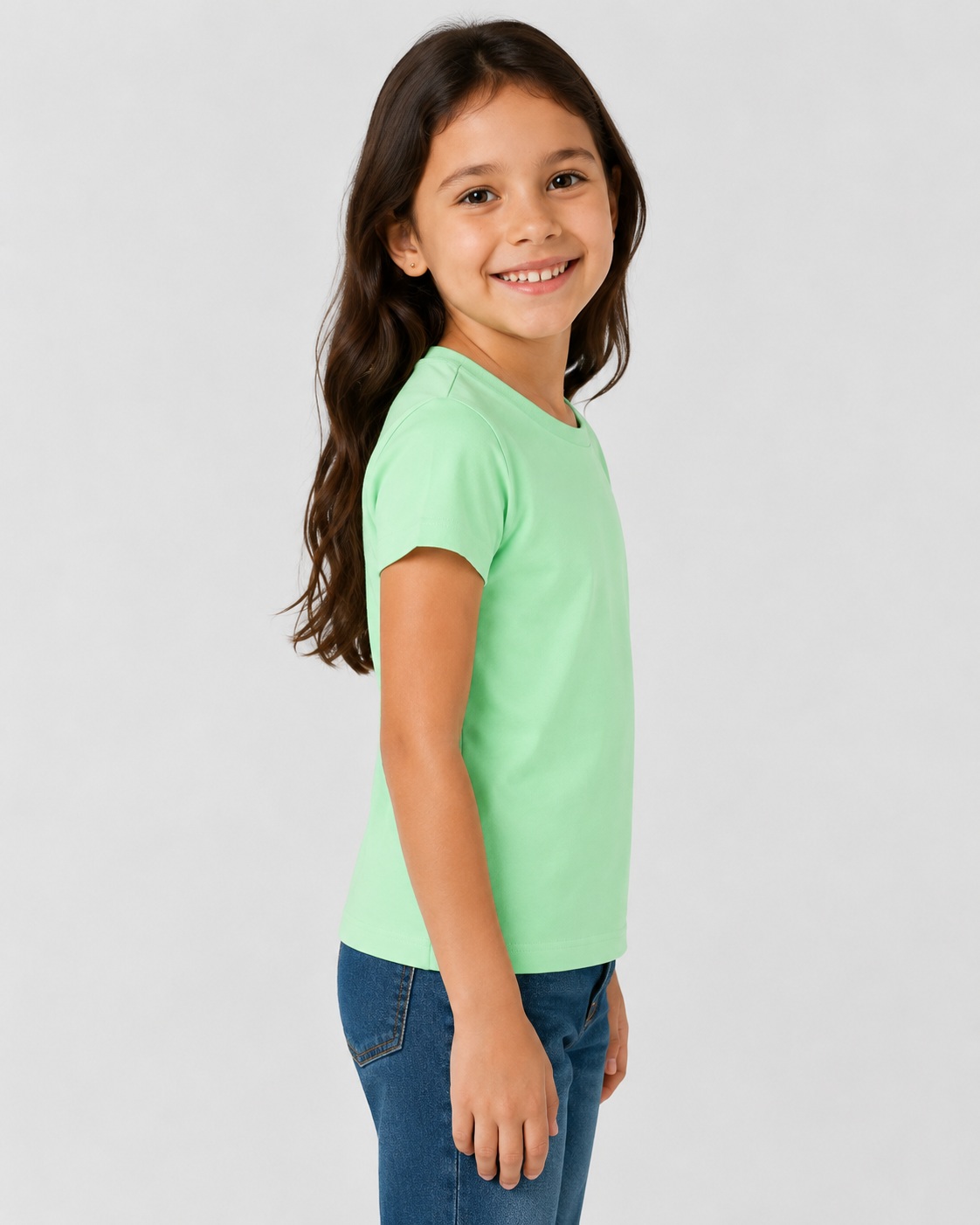 PACK DE 3 POLOS PARA NIÑA 100% ALGODÓN PIMA COLOR LILA VERDE Y ROSA CON MANGA CORTA SUAVE Y CÓMODO - 7