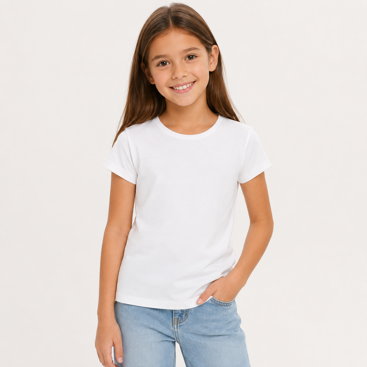 PACK DE 3 POLOS PARA NIÑA 100% ALGODÓN PIMA COLOR NEGRO AZUL Y BLANCO MANGA CORTA SUAVE Y CÓMODO - 4