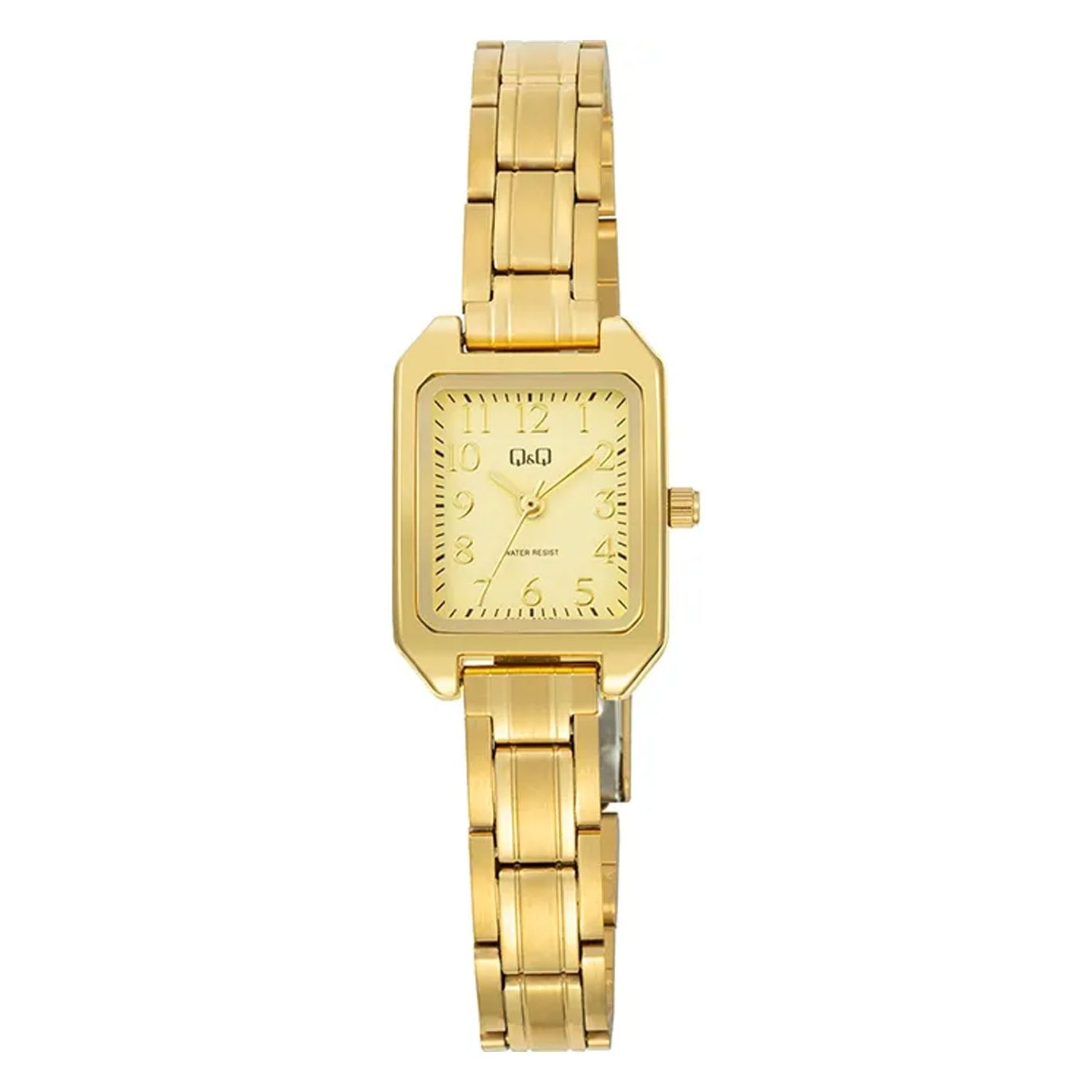 RELOJ QYQ MODELO C76A-008PY PARA MUJER COLOR DORADO DISEÑO RECTANGULAR ANALÓGICO CON BRAZALETE DE ACERO INOXIDABLE - 1