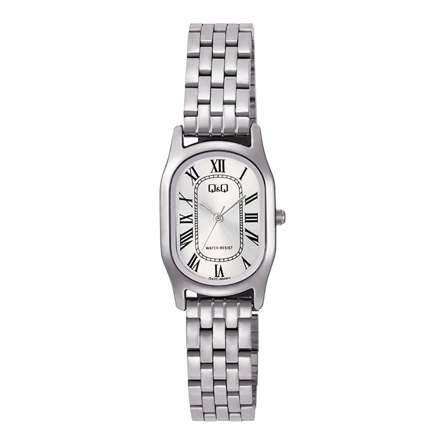 RELOJ Q&Q Q47C-002PY PARA MUJER PLATEADO CON NÚMEROS ROMANOS Y BRAZALETE METÁLICO 3 BAR - 1