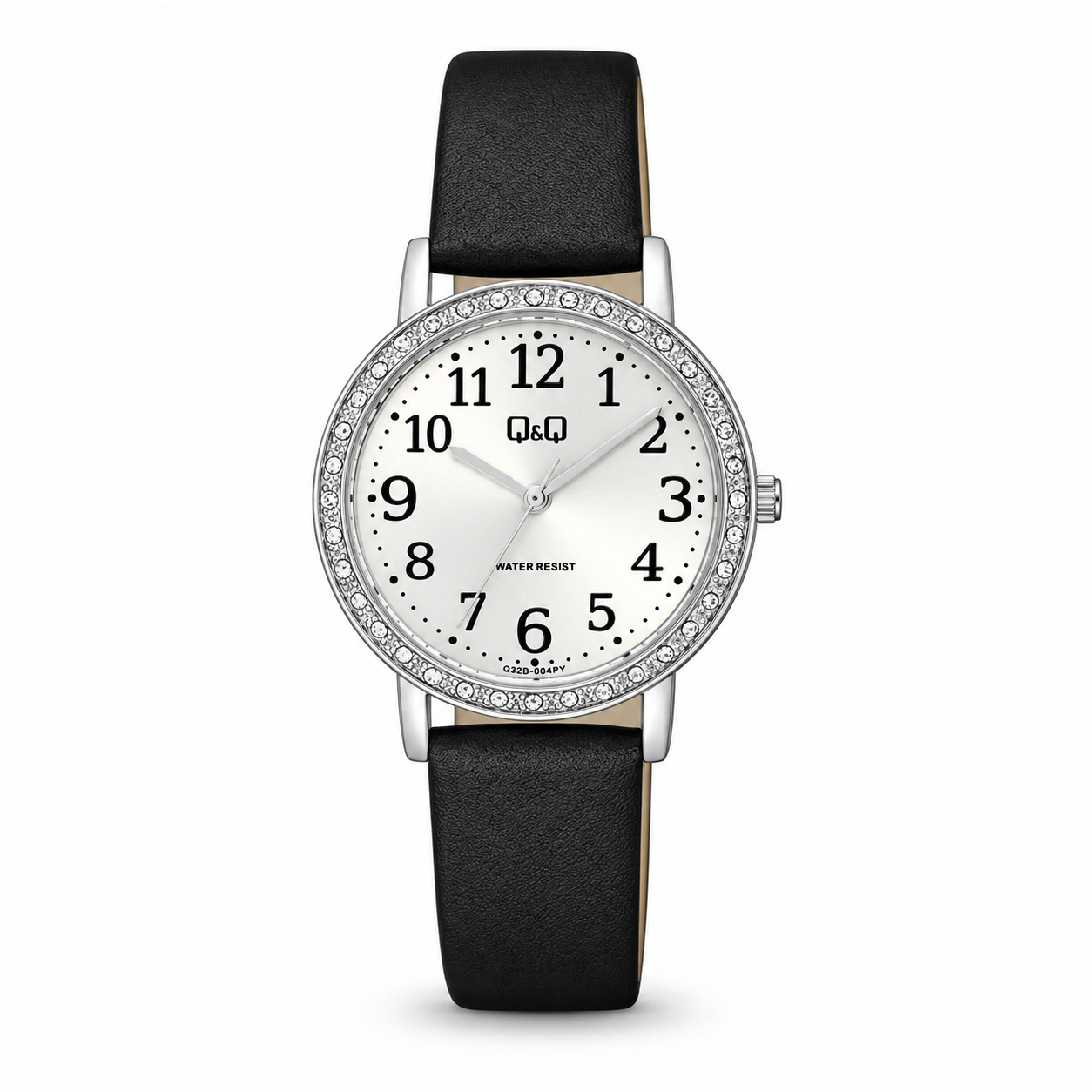 RELOJ QYQ Q32B-004PY MUJER COLOR NEGRO ESFERA BLANCA CORREA SINTÉTICA 33 MM 3 BAR - 1