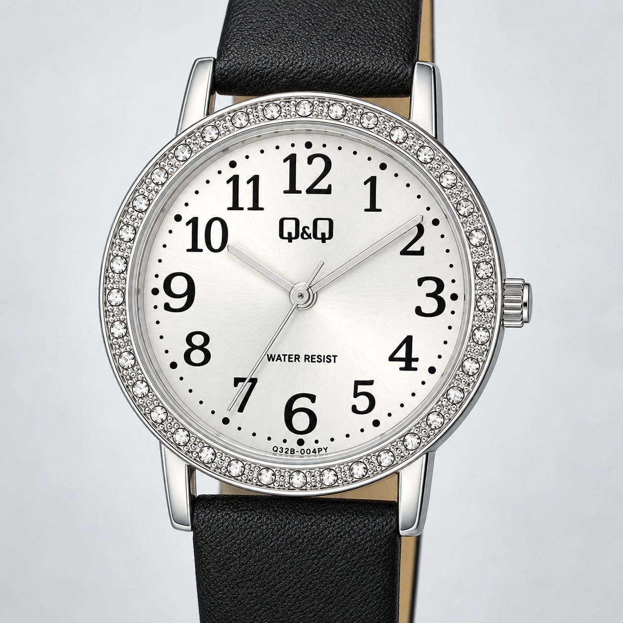 RELOJ QYQ Q32B-004PY MUJER COLOR NEGRO ESFERA BLANCA CORREA SINTÉTICA 33 MM 3 BAR - 2