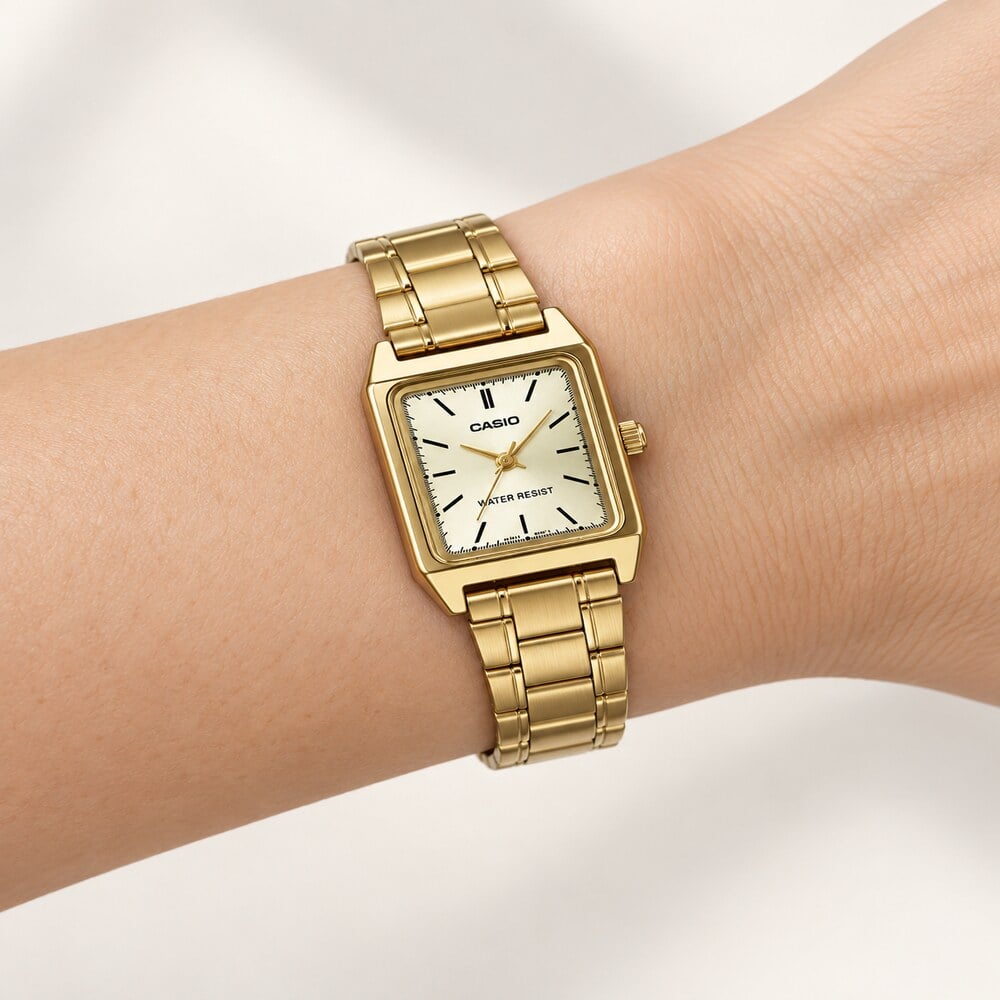 RELOJ CASIO LTP-V007G-9EUDF DORADO 22 MM ANALÓGICO CON BRAZALETE DE ACERO INOXIDABLE - 2