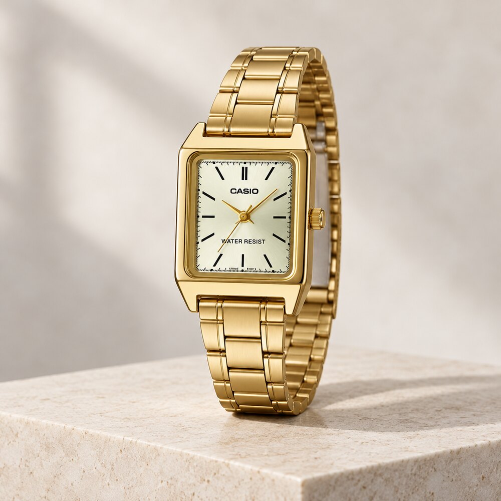 RELOJ CASIO LTP-V007G-9EUDF DORADO 22 MM ANALÓGICO CON BRAZALETE DE ACERO INOXIDABLE - 5