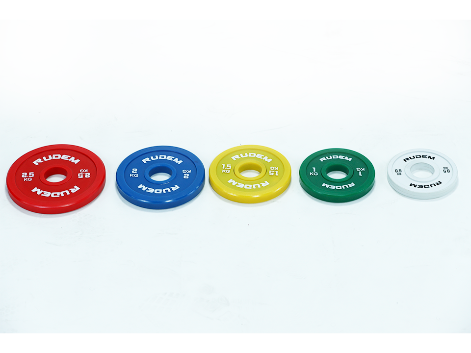 DISCOS RUDEM FITNESS 0.5, 1, 1.5, 2, 2.5KG 2 UNIDADES CADA PESO - 1